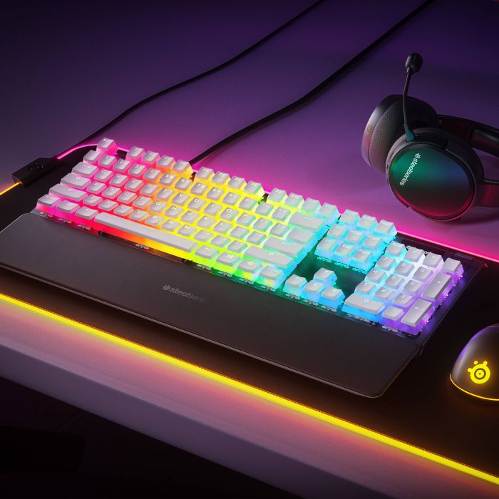 Набір кейкапів для клавіатури SteelSeries PrismCAPS US White 104 шт