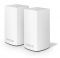 WiFi-система LINKSYS VELOP VLP0102 AC1200, MESH, 2xGE WAN/LAN, BT 4.1, біл. кол. (2шт.)