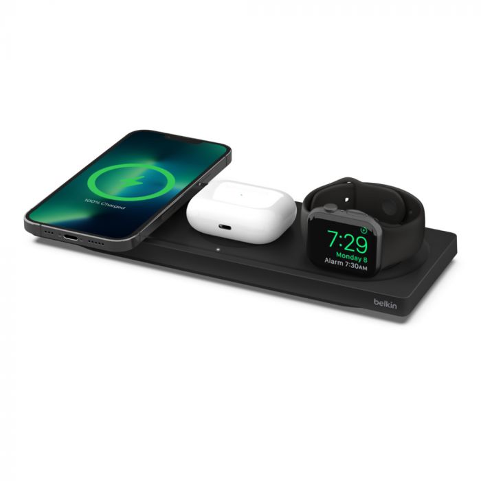 Бездротовий ЗП Belkin 3in1 MagSafe, black