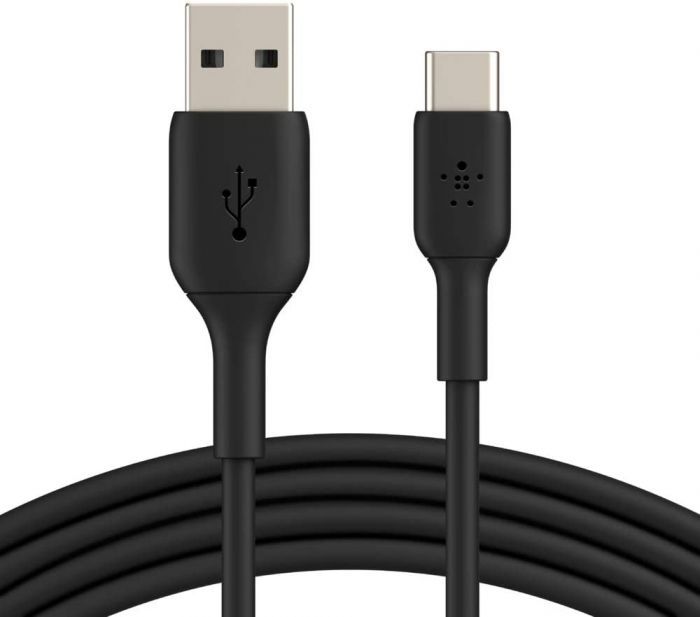 Кабель Belkin USB-A - USB-С, PVC, 1m, black