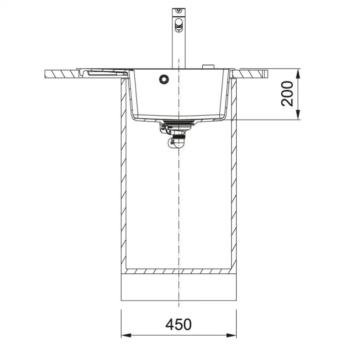 Кухонна мийка FRANKE CENTRO CNG 611-62 TL/114.0630.458/Фраграніт/ врізна/прямокутна/620х500х20/ чорний матовий