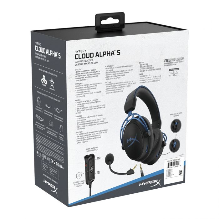 Гарнітура HyperX Cloud Alpha S 3.5mm/USB Black/Blue
