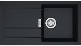 Кухонні мийки Franke Sirius S2D Slim 611-78/ 143.0632.392/ тектонайт/з крилом/оборотна/чорний