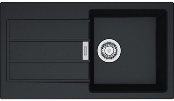 Кухонні мийки Franke Sirius S2D Slim 611-78/ 143.0632.392/ тектонайт/з крилом/оборотна/чорний