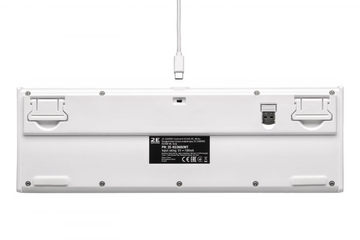 Клавіатура 2E GAMING KG360 RGB 68key WL White UKR