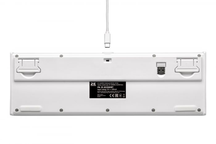 Клавіатура 2E GAMING KG350 RGB 68key USB White UKR