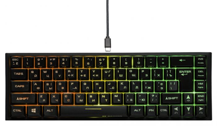 Клавіатура 2E GAMING KG360 RGB 68key WL Black UKR
