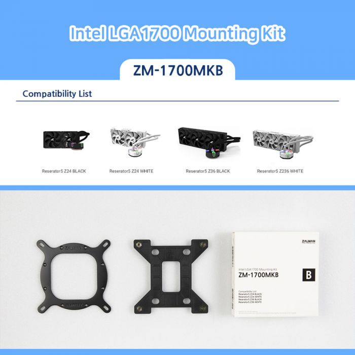 Кріплення для LGA1700 Zalman  ZM-1700MKB RESERATOR5Z24BLACK/WHITE, RESERATOR5Z36BLACK/WHITE