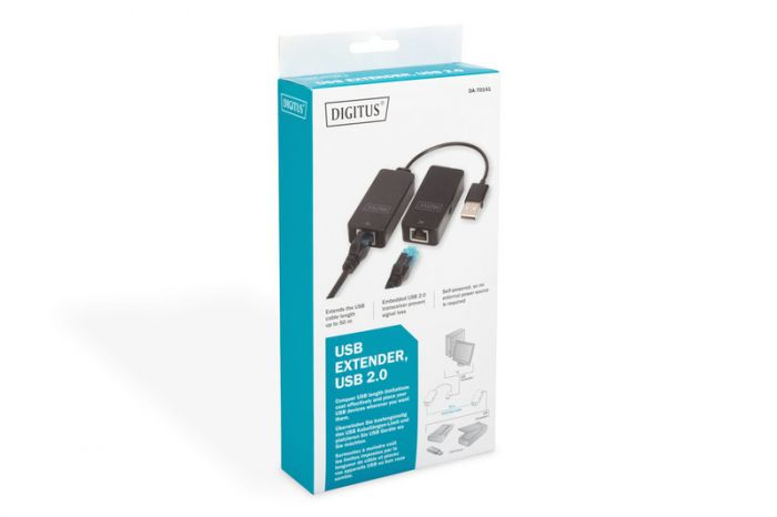 Подовжувач DIGITUS USB 2.0 - UTP Cat5, 50m