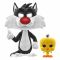 Набір Фігурка+Футболка Funko POP and Tee: Looney Tunes: Sylvester & Tweety (L) 46987