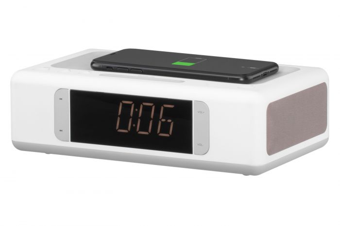 Акустична док-станція 2E SmartClock Wireless Charging, Alarm Clock, Bluetooth, FM, USB, AUX White