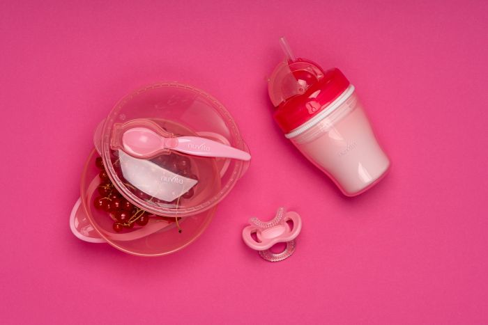 Набір для годування дорожній Nuvita COOL 6м+ Рожевий NV1421COOLPink