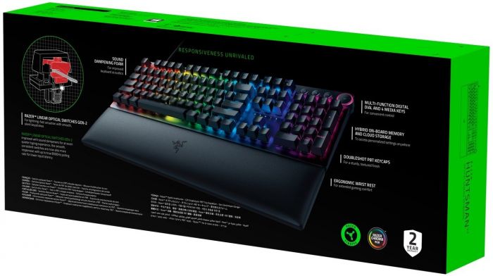 Клавіатура ігрова Razer Huntsman V2 Red Switch USB RU Black