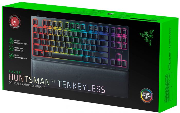 Клавіатура ігрова Razer Huntsman V2 Tenkeyless Red Switch USB RU Black