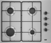 Варильна поверхня газова Beko HIGG64123SX - 60см/4 конф/емаль/газконтр/нерж. сталь