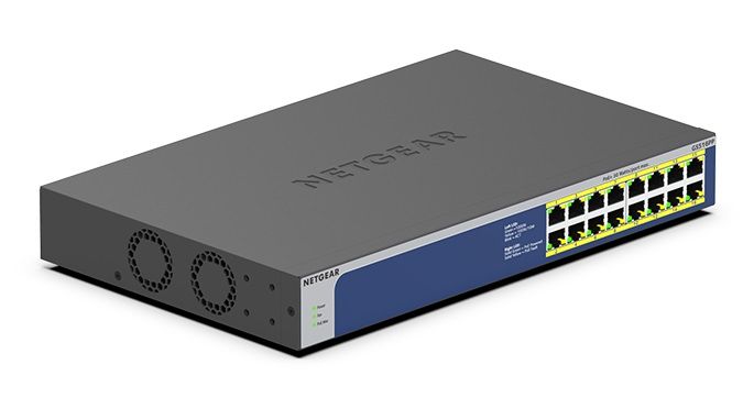 Комутатор NETGEAR GS516PP 16xGE PoE+(260Вт), некерований