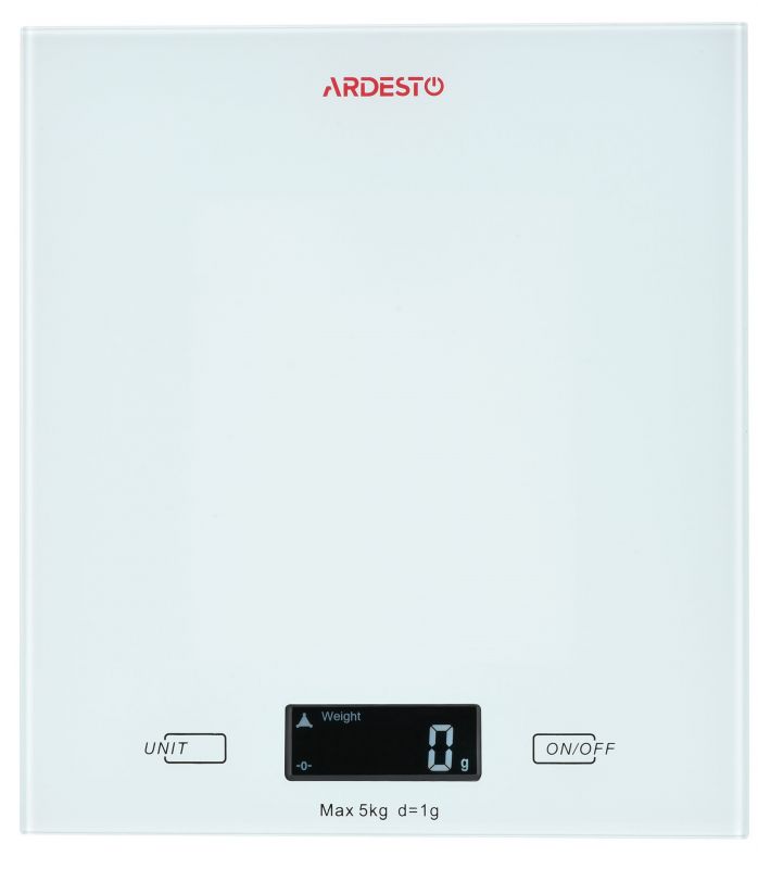 Ваги кухоннi Ardesto SCK-893W, макс. вага 5 кг/білий