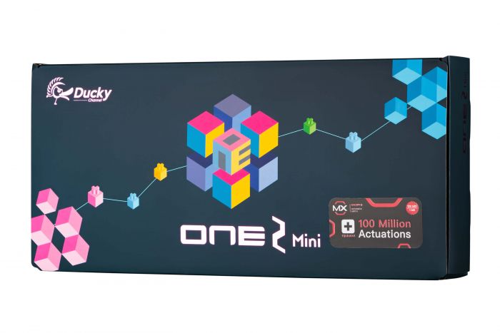 Клавіатура Ducky One 2 Mini Cherry Blue RGB LED UA/RU Black-White
