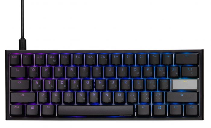 Клавіатура Ducky One 2 Mini Cherry Red RGB LED UA/RU Black-White