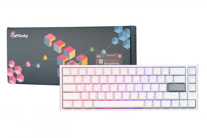 Клавіатура Ducky One 2 SF Cherry Black RGB LED RU White