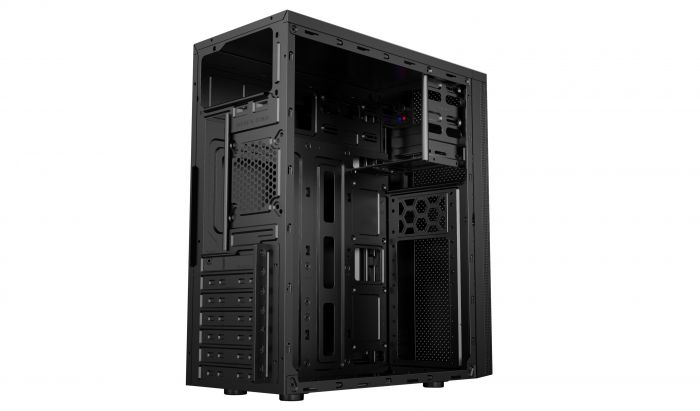 Корпус 2E ALFA (E185) MidT, 2xUSB2.0, 1xUSB3.0, сталь (бічна панель), без БЖ, чорний