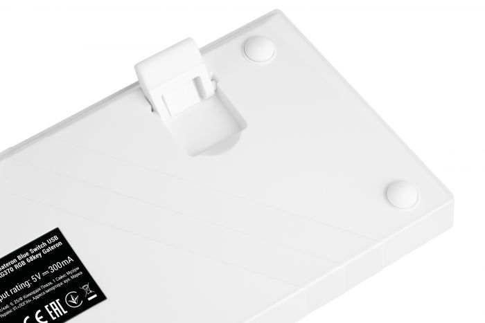 Клавіатура 2E GAMING KG370 RGB 68key Gateron Blue Switch USB White UKR