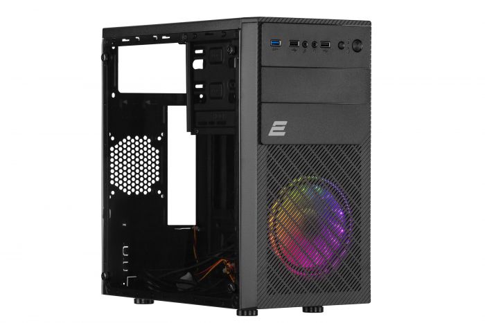 Корпус 2E BASIS (RD850) MiniT, Micro ATX,Mini ITX, 2xUSB2.0, 1xUSB3.0, 1x120мм ARGB, акрил (бічна панель), без БЖ, чорний