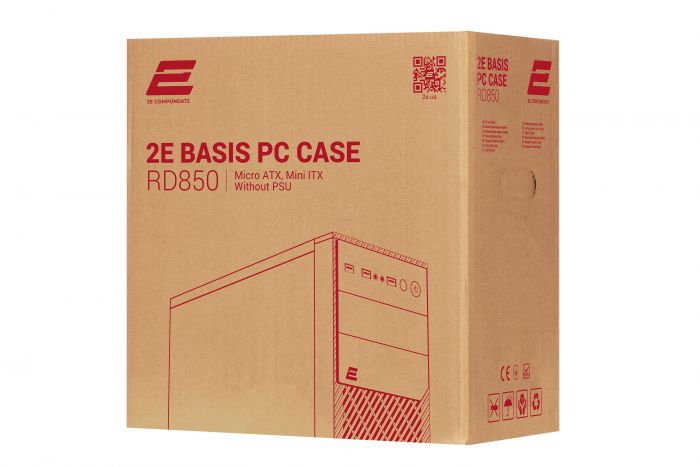 Корпус 2E BASIS (RD850) MiniT, Micro ATX,Mini ITX, 2xUSB2.0, 1xUSB3.0, 1x120мм ARGB, акрил (бічна панель), без БЖ, чорний