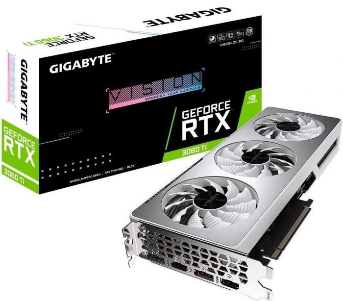 Відеокарта GIGABYTE GeForce RTX3060 Ti 8Gb GDDR6 VISION OC LHR