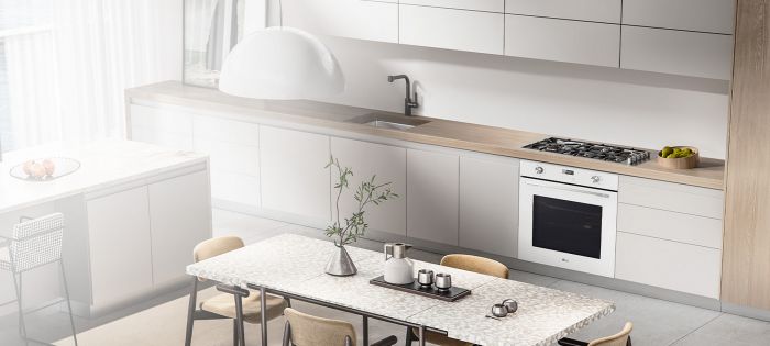 Духова шафа електрична LG WSEZ7213W1, 72 л, А, телескопічні направляючі, Диспл., Білий