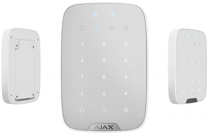Бездротова сенсорна клавіатура Ajax Keypad Plus біла