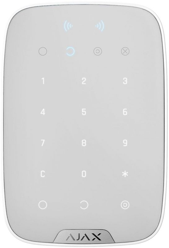 Бездротова сенсорна клавіатура Ajax Keypad Plus біла