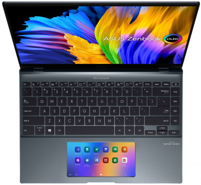 Ноутбук ASUS ZenBook UX5400EG-KN173 14WQXGA+ Touch OLED/Intel i7-1165G7/16/1024F/NVD450-2/noOS/Pine Grey