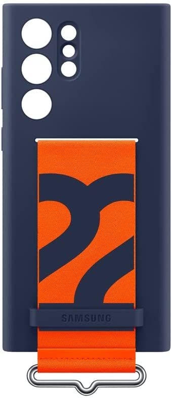 Чохол Samsung Silicone with Strap Cover для смартфону Galaxy S22 (S901) Navy
