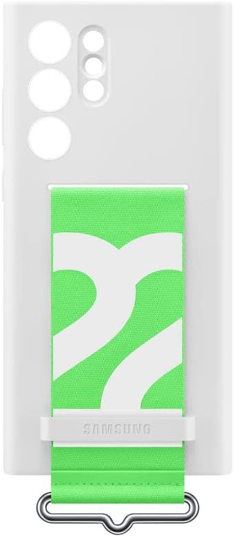Чохол Samsung Silicone with Strap Cover для смартфону Galaxy S22 (S901) White