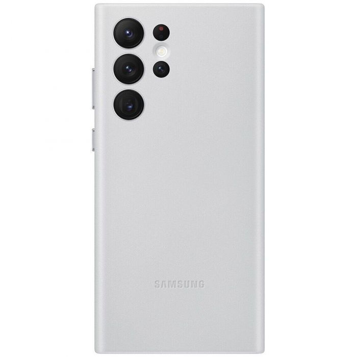Чохол Samsung Leather Cover для смартфону Galaxy S22 Ultra (S908) Light Gray