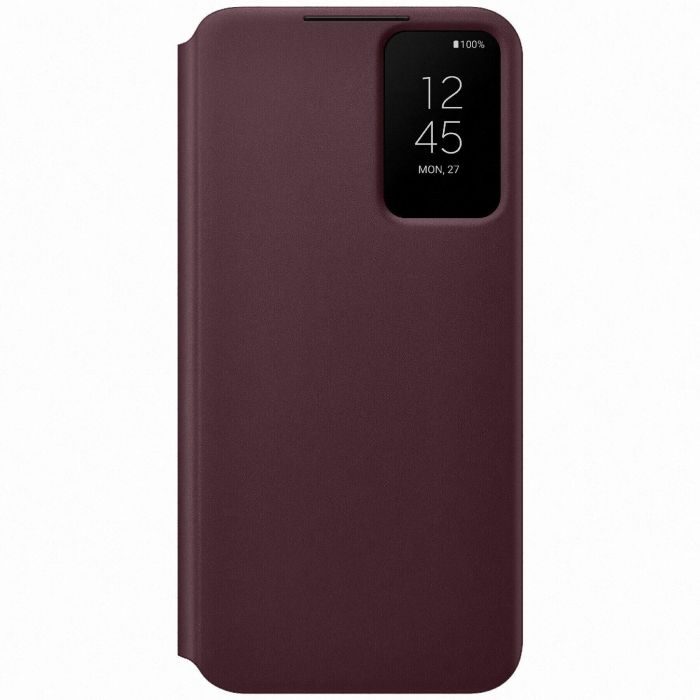 Чохол Samsung Smart Clear View Cover для смартфону Galaxy S22+ (S906) Burgundy