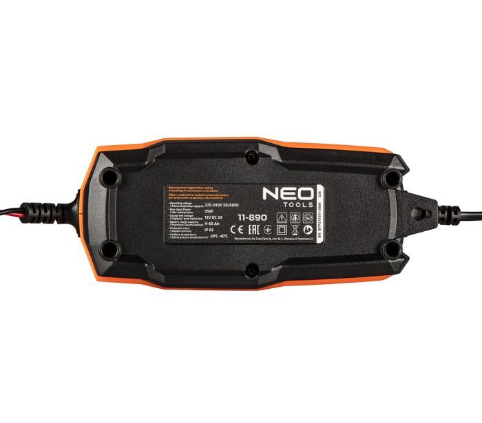 Зарядний пристрій автоматичний Neo Tools, 2А/35Вт, 4-60Ач, для кислотних/AGM/GEL акумуляторів