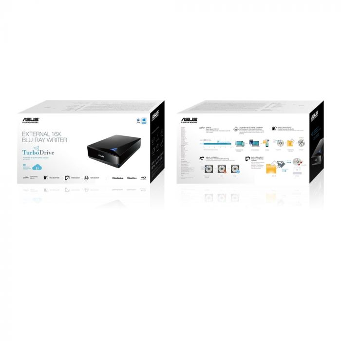 ASUS Привiд BW-16D1X-U/BLK/G/AS/P2G Blu-ray burner зовнiшнiй
