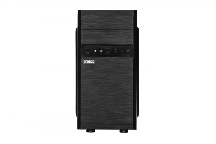 Корпус 2E BASIS (RD863-400) з БЖ 2EATX400, MiniT, Micro ATX,Mini ITX,2xUSB2.0,сталь з перфорацією(бічна панель),чорний