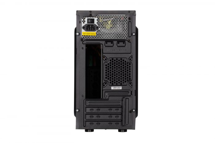 Корпус 2E BASIS (RD8603U-400) з БЖ 2EATX400,MiniT, Micro ATX,Mini ITX,2xUSB2.0,USB3.0,сталь з перфорацією(бічна панель),чорний