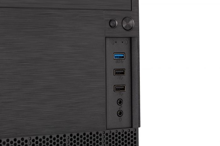 Корпус 2E BASIS (RD8603U-400) з БЖ 2EATX400,MiniT, Micro ATX,Mini ITX,2xUSB2.0,USB3.0,сталь з перфорацією(бічна панель),чорний