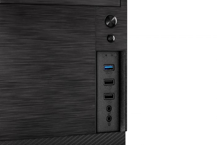 Корпус 2E ALFA (E1903U-400) з БЖ 2EATX400, MidT,2xUSB2.0,1xUSB3.0,сталь (бічна панель), без БЖ,чорний
