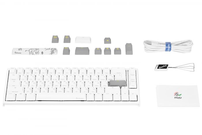 Клавіатура Ducky One 2 SF Cherry Speed Silver RGB LED RU White