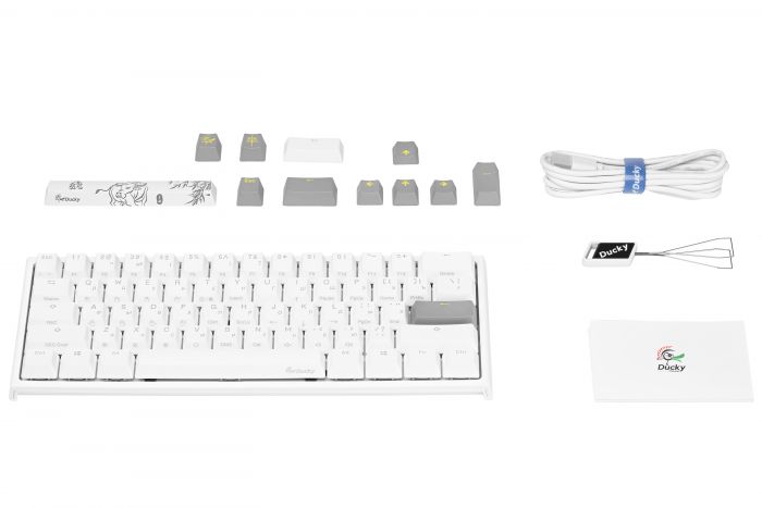 Клавіатура Ducky One 2 Mini Cherry Speed Silver RGB LED RU PBT White