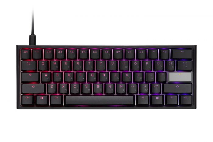 Клавіатура Ducky One 2 Mini Cherry Red RGB LED UA/RU Black-White