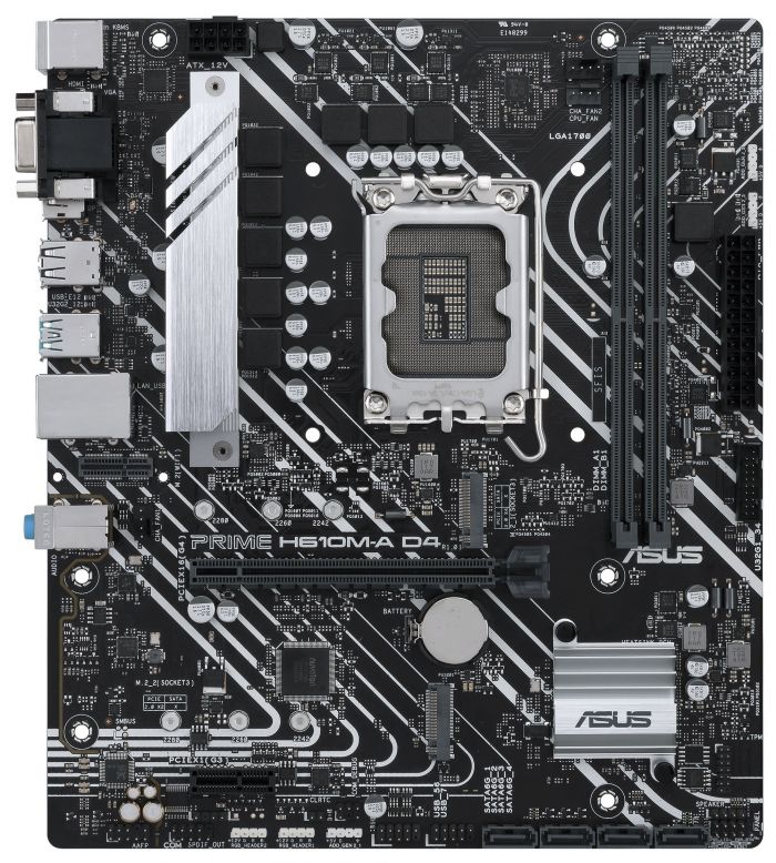 Материнcька плата ASUS PRIME H610M-AD4 s1700 H610 2xDDR4 M.2 HDMI-DP-VGA mATX