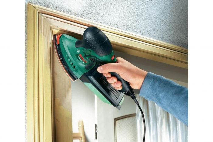 Вібраційна шліфмашина Bosch PSM 200 AES, 200Вт, 26000 об/мин, платформа 93 и 164 см?, 1.4кг