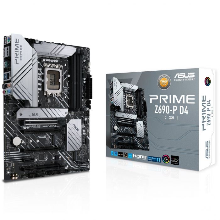 Материнська плата ASUS PRIME Z690-P D4/CSM s1700 Z690 4xDDR4 M.2 HDMI-DP CSM ATX