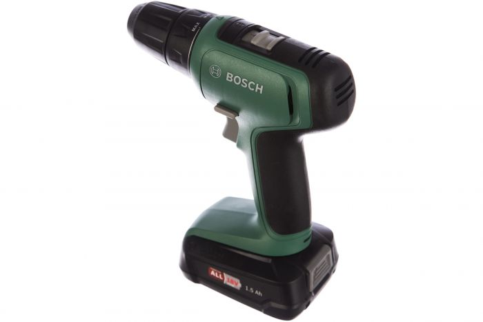 Шуруповерт-дриль Bosch UniversalDrill 18, 18В, 2х1.5Ач, 24Нм, 440/1450 об/хв, ЗП, 1.2кг, кейс